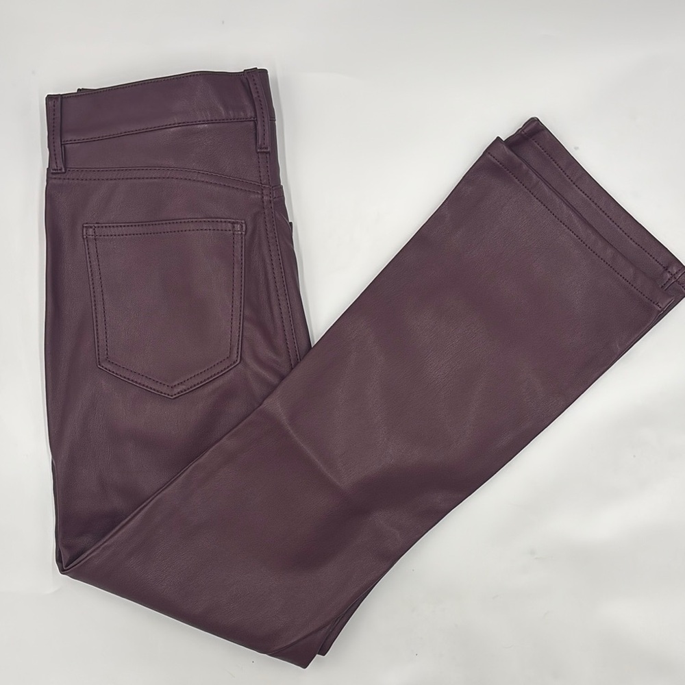 Ann Taylor The Faux Leather Crop Pant